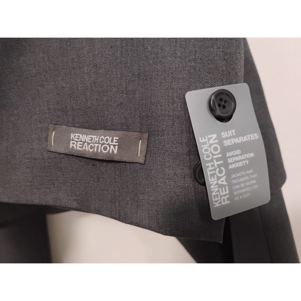 NWT Kenneth Cole Reaction Men's Gray Suit Separate jacket sz 48R pant 40w x30L - Picture 11 of 14